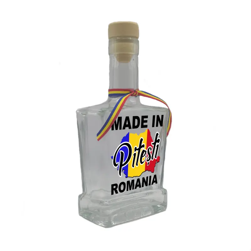 Made in pitesti romania, sticla cu mesaj plata, 250 ml, model divgs179 06 15